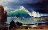 Albert Bierstadt The Shore of the Turquoise Sea painting